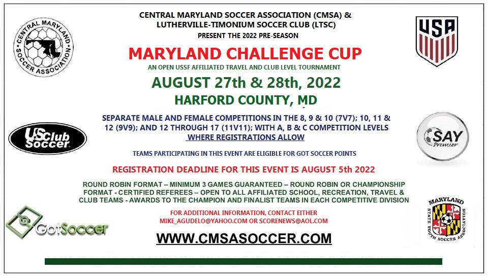 Maryland State Cup 2027 Schedule